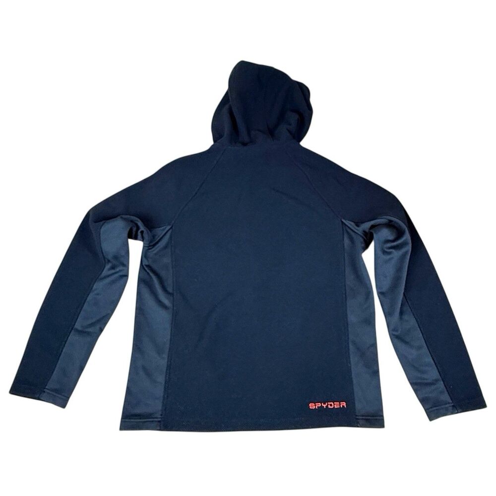 Spyder Black Red 1/4 Zip Hooded Performance Pullover Men’s Large - Picture 2 of 11